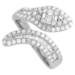 LB Exclusive 14K White Gold 1.15 ct Diamond Serpent Ring
