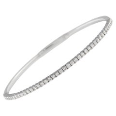 LB Exclusive 14K White Gold 1.18ct Diamond Flexible Half Eternity Bracelet