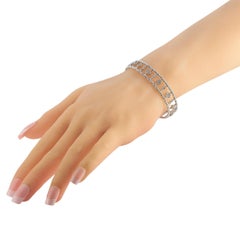 LB Exklusive 14K Weißgold 1,22 Karat Diamant Zierliche Blume Armreif