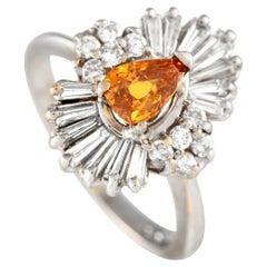 LB Exclusive 14K Weißgold 1,22ct Weiß und Orange Diamant Ring