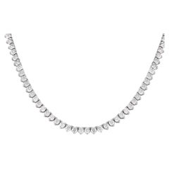 LB Exclusive 14K White Gold 14 ct Diamond Tennis Necklace