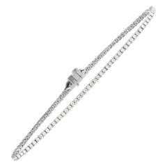 LB Exclusive 14k White Gold 1.47 Ct Diamond Tennis Bracelet