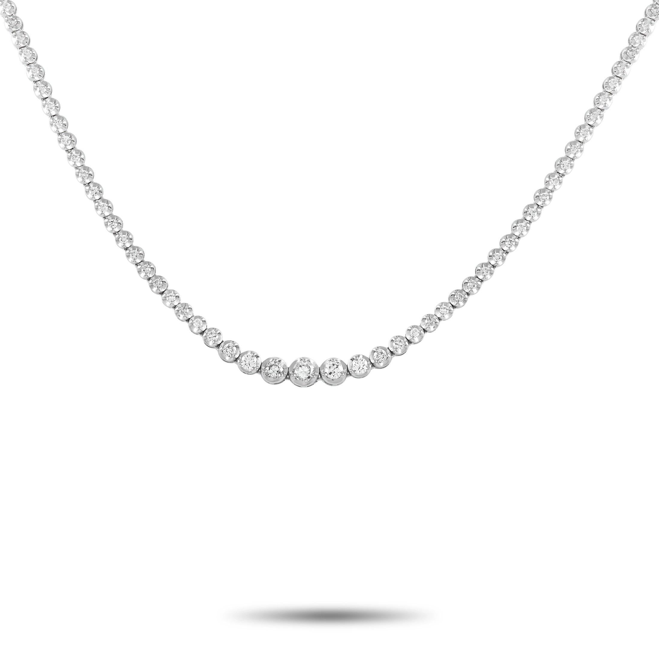 solitaire single line necklace