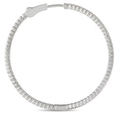 LB Exklusive 14K Weißgold 1,77ct Diamant-Innenring-Ohrringe