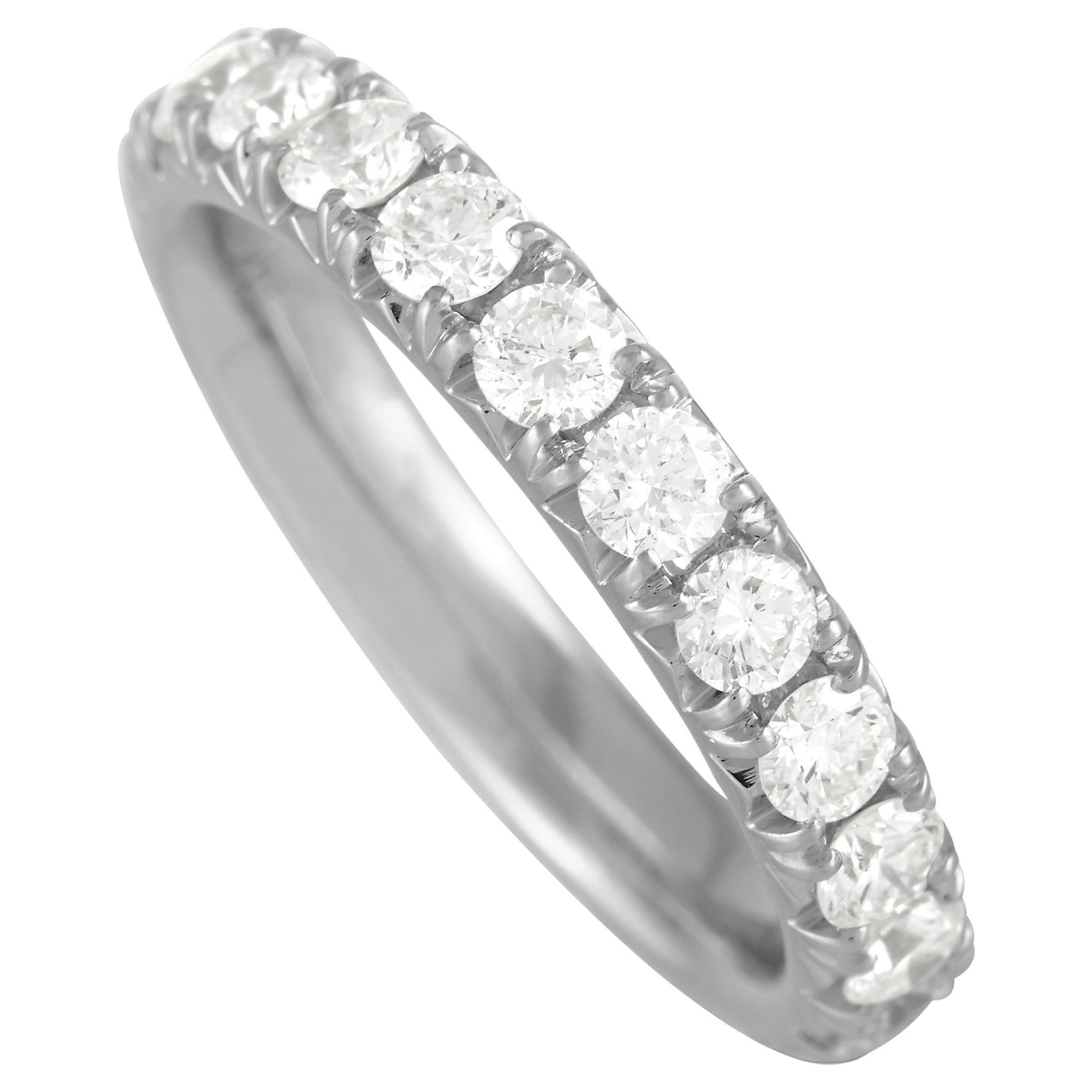 LB Exclusive 14K White Gold 1.81 Ct Diamond Infinity Band Ring