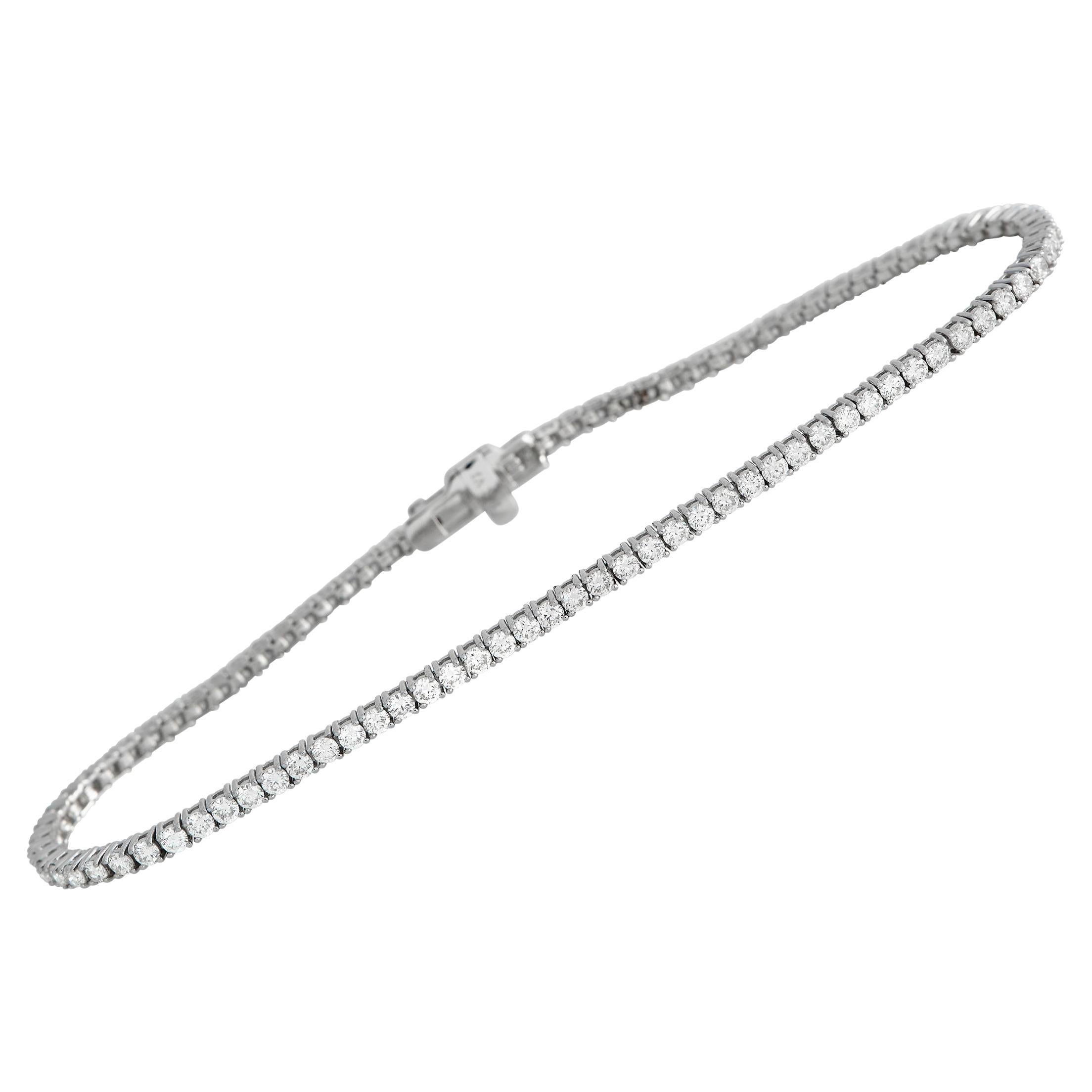 LB Exclusive 14K White Gold 1.81 Ct Diamond Tennis Bracelet