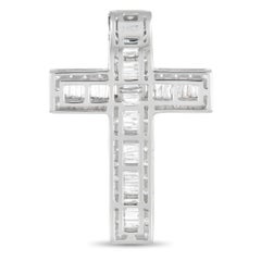 LB Exclusive 14K White Gold 2.01 ct Diamond Cross Pendant