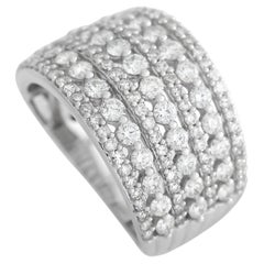 LB Exclusive 14k White Gold 2.0 Carat Diamond Wide Tapered Ring