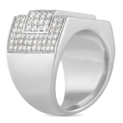 LB Exclusive 14K White Gold 2.78 Ct Diamond Square Top Ring
