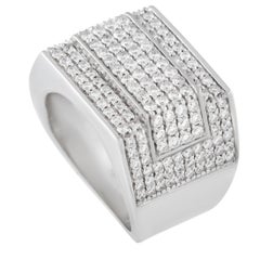 LB Exclusive 14K White Gold 2.78 Ct Diamond Square Top Ring