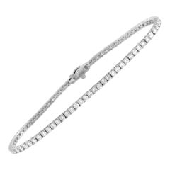 LB Exclusive 14k White Gold 3.31 Ct Diamond Tennis Bracelet