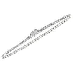 LB Exclusive 14k White Gold 3.42 Ct Diamond Tennis Bracelet