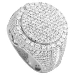 LB Exclusive Bague en or blanc 14 carats avec diamants de 4,50 carats