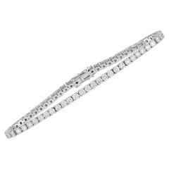 LB Exclusive 14k White Gold 5.08 Ct Diamond Tennis Bracelet