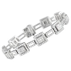 LB Exclusive Bracelet en or blanc 14 carats avec diamants de 5,15 carats