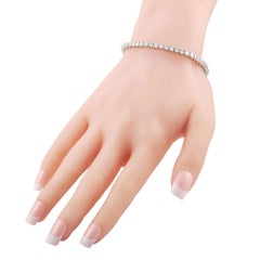 LB Exklusive 14K Weißgold 5::17 Ct Diamant-Tennis-Armband