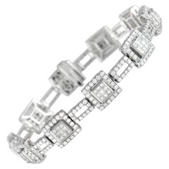 LB Exclusive 14k White Gold 5.80 Carat Diamond Bracelet