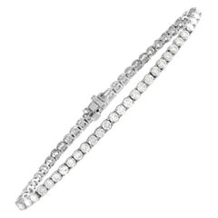 LB Exclusive 14k White Gold 5.83 Ct Diamond Tennis Bracelet