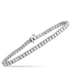 LB Exklusives Tennisarmband, 14 Karat Weißgold 7,97 Karat Diamant