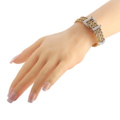 LB Exklusive 14K Gelb- und Weißgold 0.65 Ct Diamant Schnallenarmband