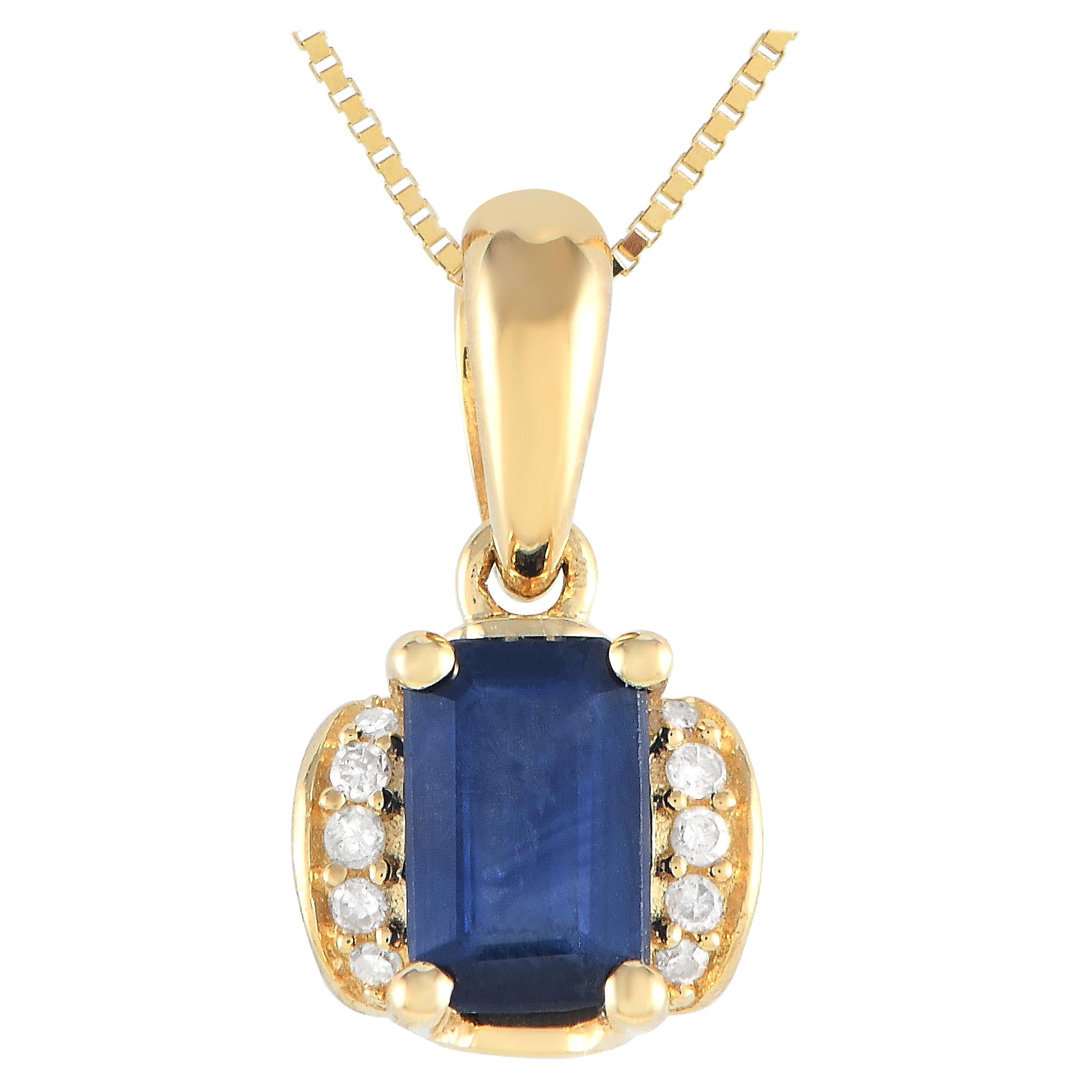 LB Exclusive Collana in oro giallo 14K con diamanti da 0,03 carati PD4-16049YSA