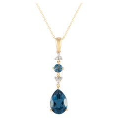 LB Exclusive Collar Colgante Oro Amarillo 14K 0,05ct Diamantes D4-16247YBT