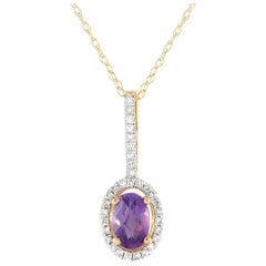 LB Exclusive Collana in oro giallo 14K con diamanti da 0,09 carati PD4-16077YAM