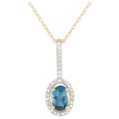 LB Exclusive Collana in oro giallo 14K con diamanti da 0,09 carati PD4-16077YBT