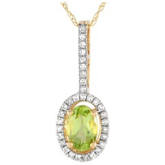 LB Exclusive 14K Yellow Gold 0.09ct Diamond Pendant Necklace PD4-16077YPE
