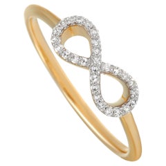 LB Exclusive 14K Yellow Gold 0.10 ct Diamond Infinity Ring