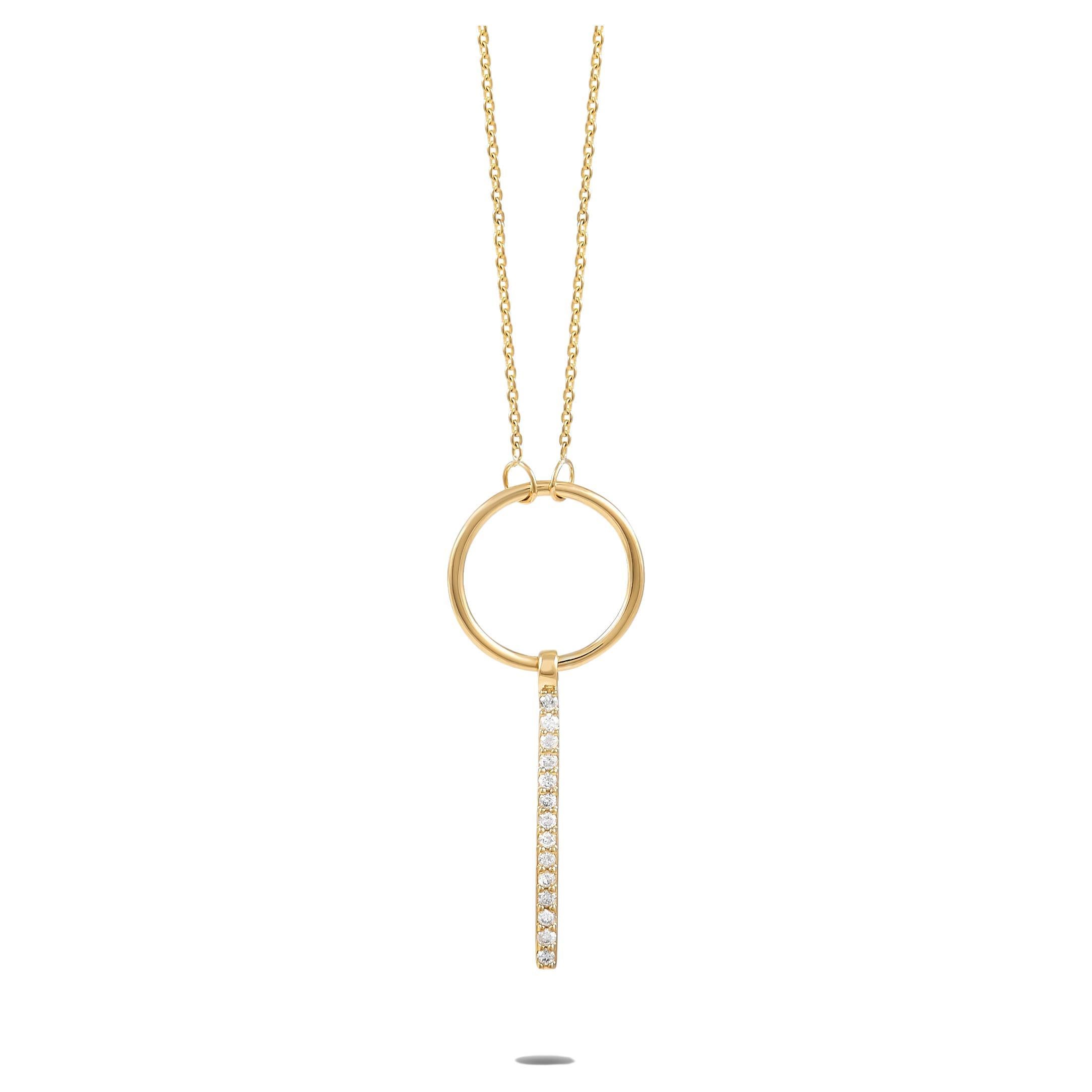 LB Exclusive 14K Yellow Gold 0.10 Ct Diamond Necklace