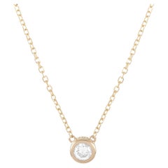 Lb Exclusive 14k Yellow Gold 0.10 Carat Diamond Necklace