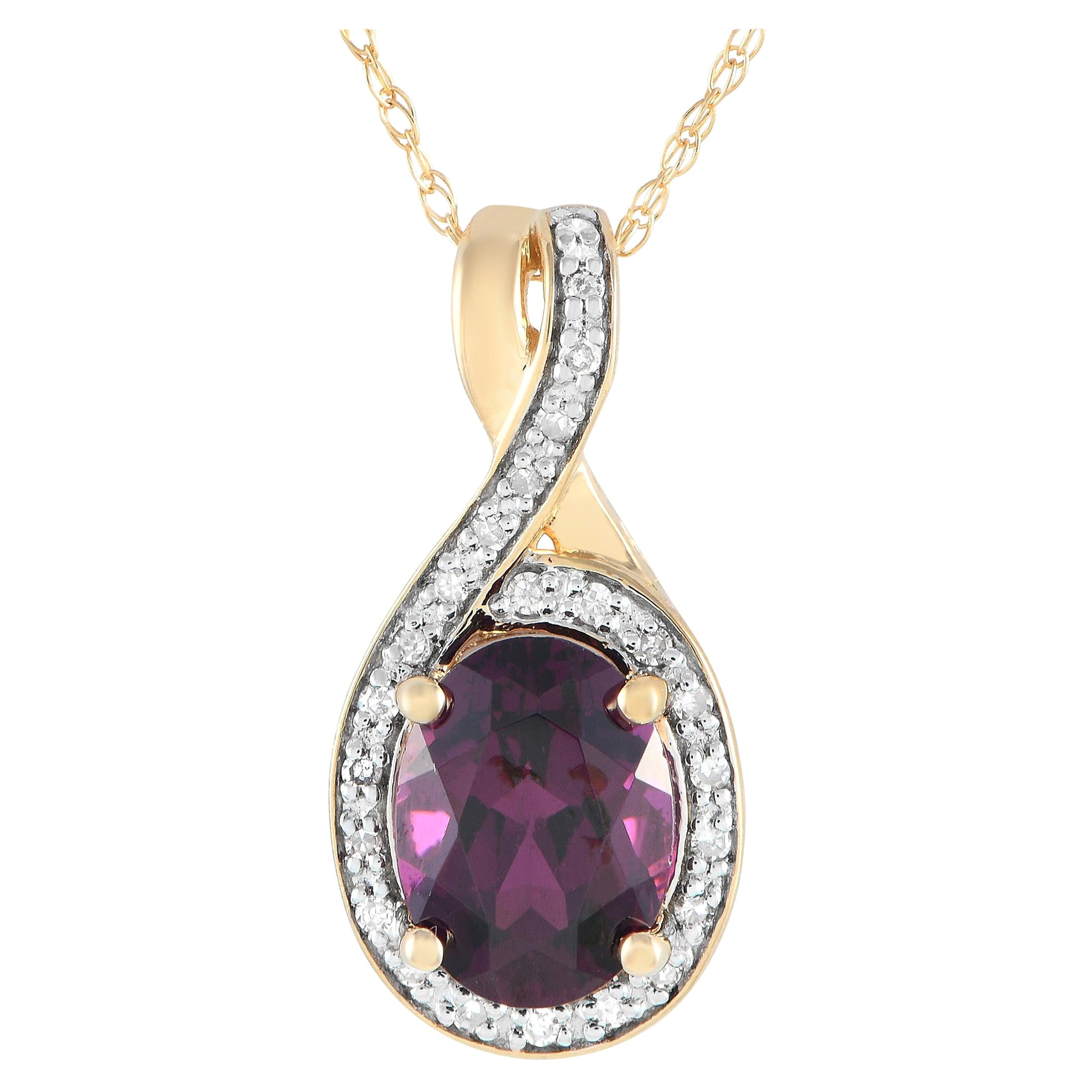 LB Exclusive Collar Colgante Oro Amarillo 14K 0.11ct Diamantes PD4-16268YGA