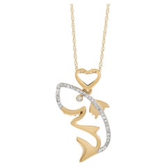 LB Exclusive 14K Yellow Gold 0.12 ct Diamond Shark Necklace