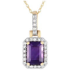 LB Exclusive 14K Gelbgold 0,12ct Diamant-Anhänger Halskette PD4-15501YAM