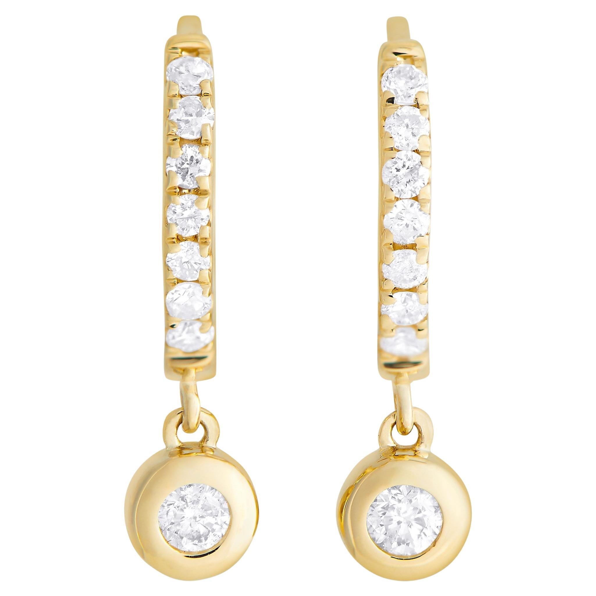 LB Exclusive 14K Yellow Gold 0.15 ct Diamond Earrings