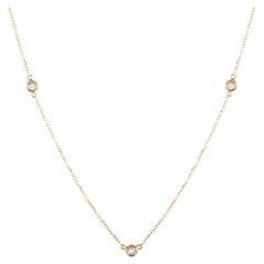 LB Exclusive 14K Yellow Gold 0.15 ct Diamond Necklace