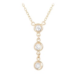 LB Exclusive 14K Yellow Gold 0.15 ct Diamond Pendant Necklace
