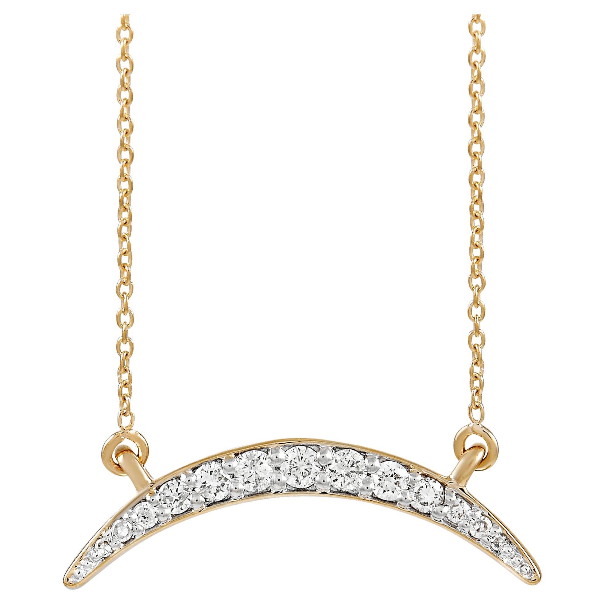 LB Exclusive 14K Yellow Gold 0.16 Ct Diamond Necklace