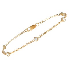 LB Exklusive 14K Gelbgold-Armband mit 0,20 Karat Diamanten