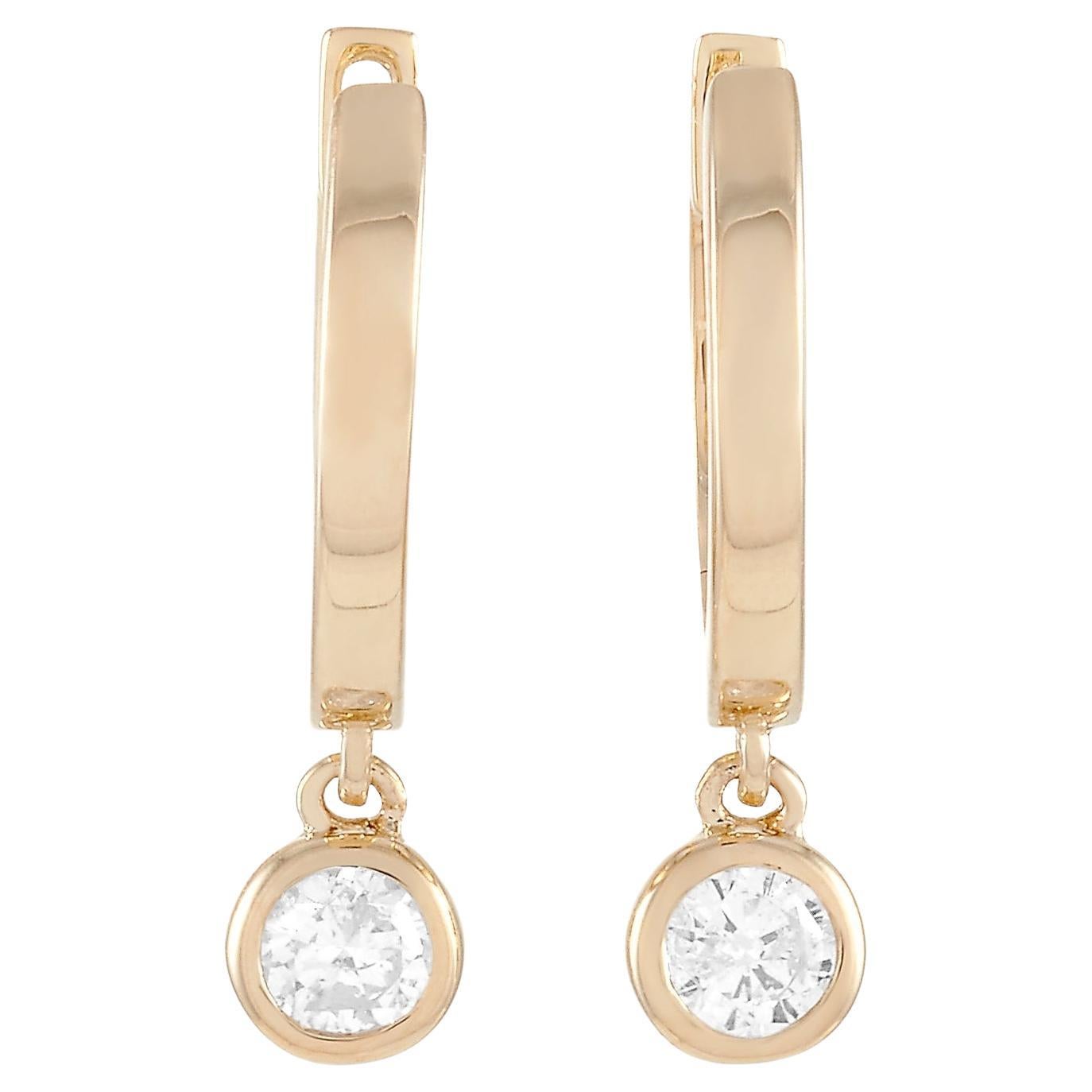 LB Exclusive 14K Yellow Gold 0.20 Ct Diamond Earrings