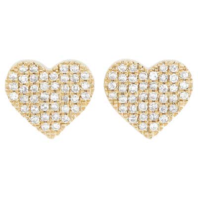 Cartier Gold Heart Huggie Earrings at 1stDibs