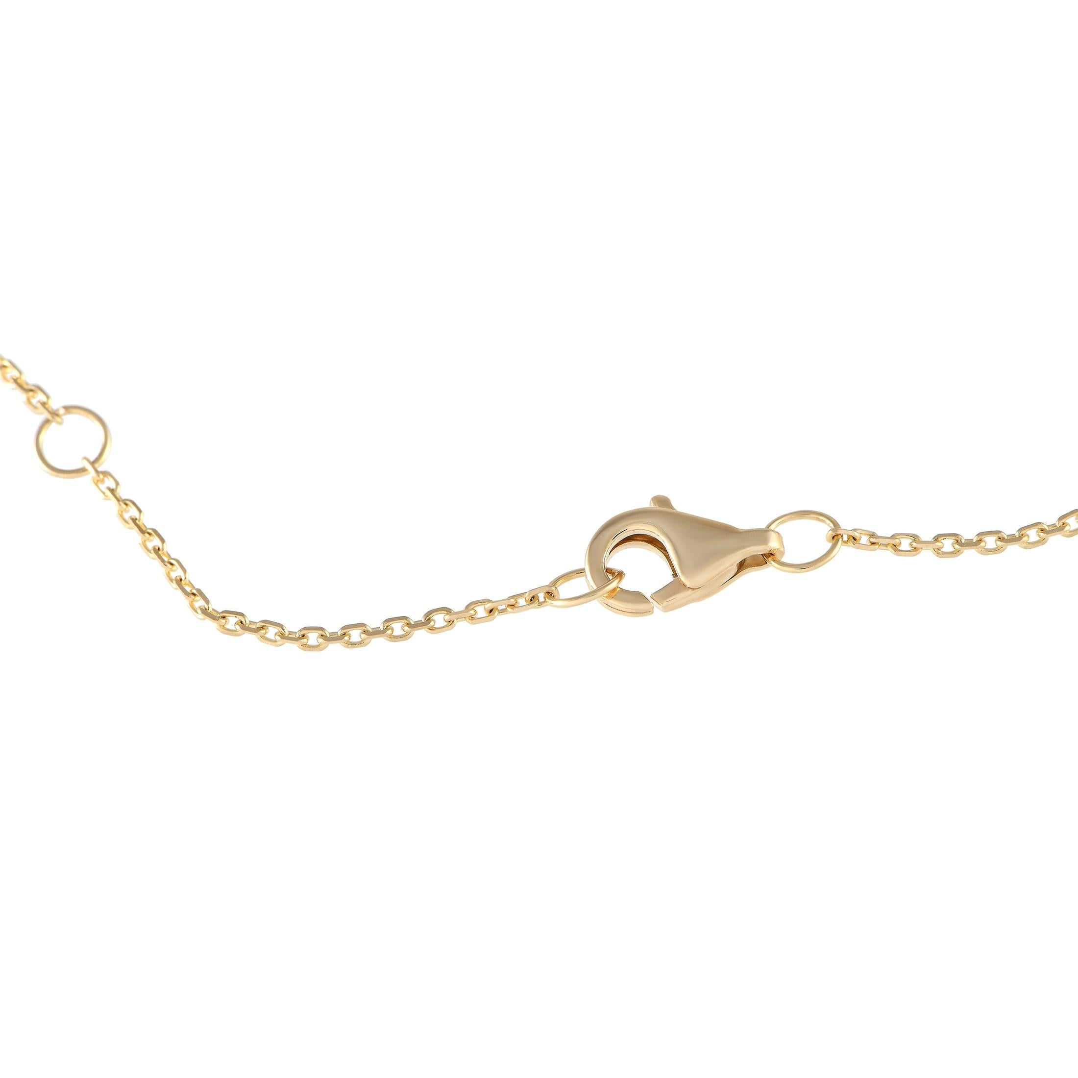 Taille mixte LB Exclusive Bracelet en or jaune 14 carats avec diamants de 0,20 carat en vente