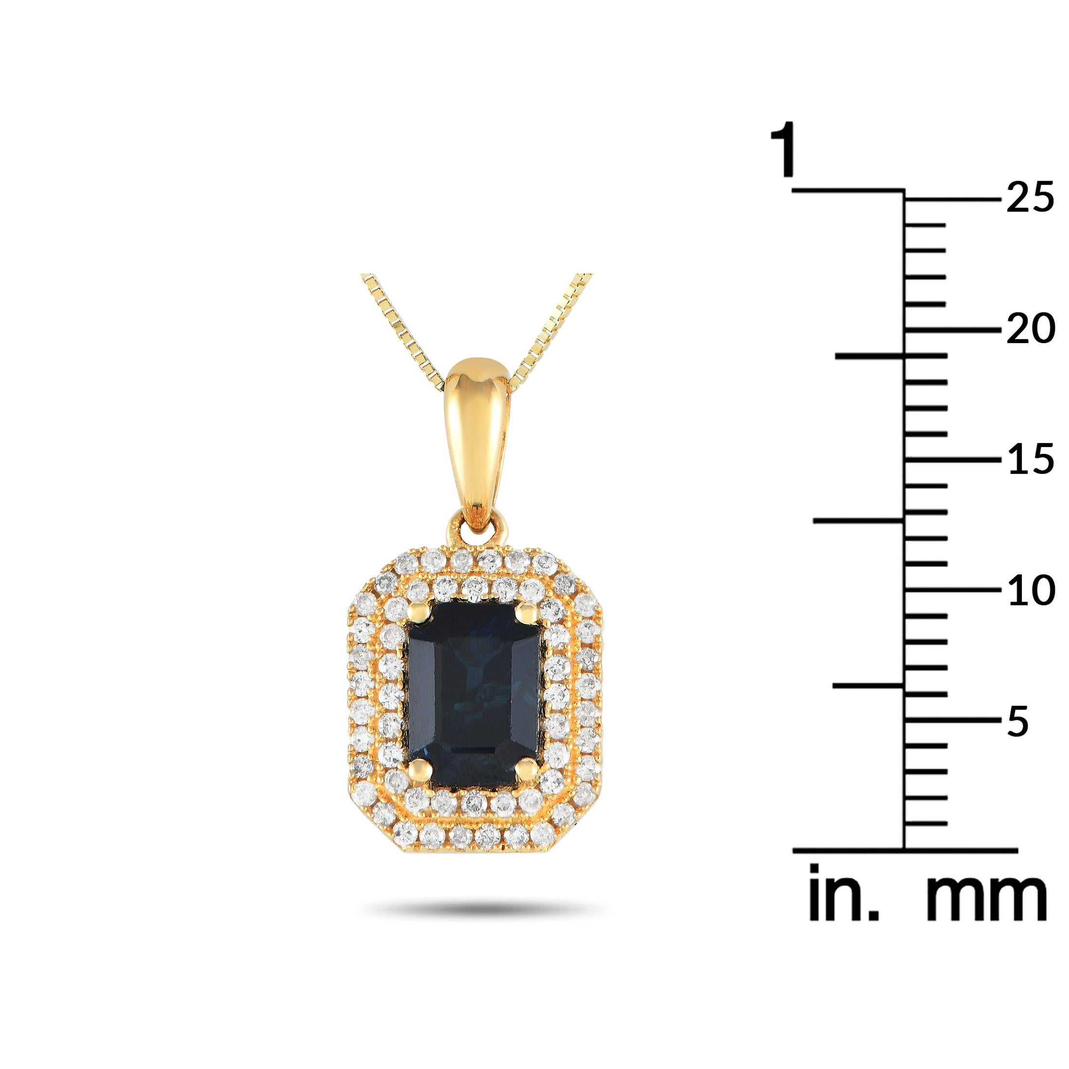 LB Exclusive 14K Yellow Gold 0.24ct Diamond Pendant Necklace PD4-15905YSA In New Condition For Sale In Southampton, PA