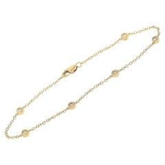 LB Exklusives Armband aus 14 Karat Gelbgold mit 0,25 Karat Diamanten