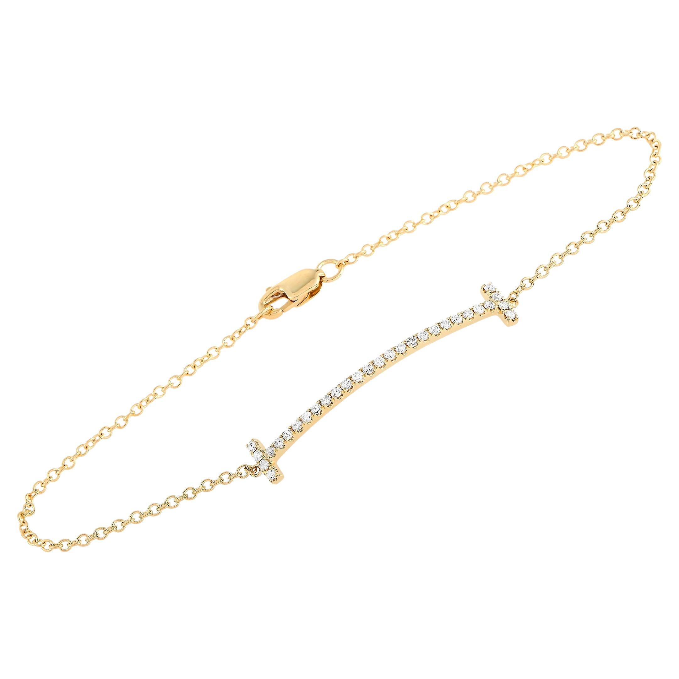 LB Exclusive 14K Yellow Gold 0.25 ct Diamond Bracelet