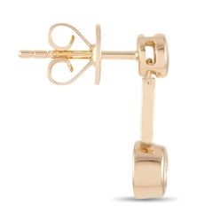 Orecchini con diamanti da 0,25 carati in oro giallo 14 carati LB Exclusive