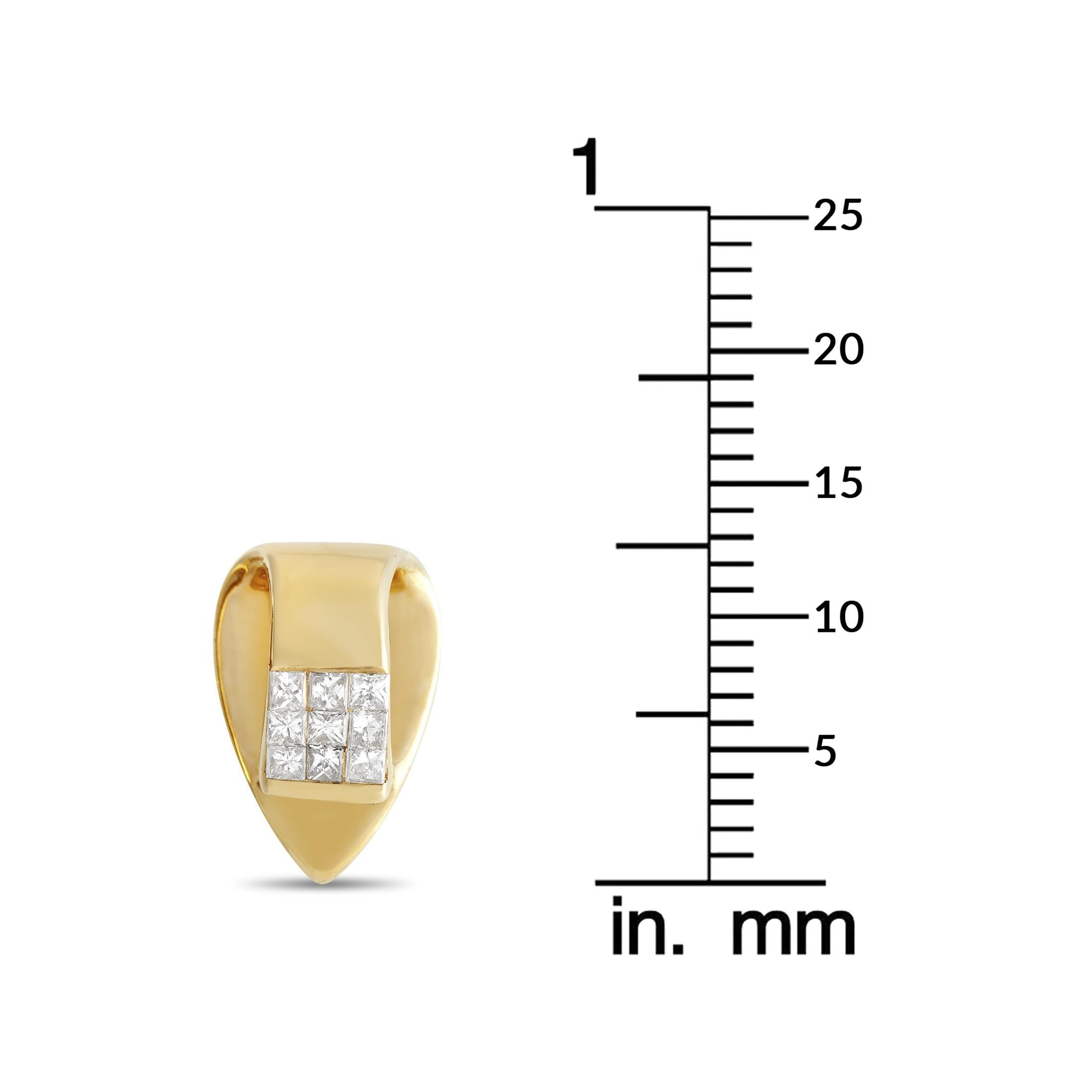 Princess Cut LB Exclusive 14K Yellow Gold 0.25 ct Diamond Earrings