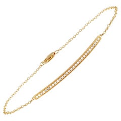 LB Exclusive Bracelet en or jaune 14 carats avec diamants de 0,25 carat