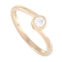 Exklusiver 14K Gelbgold-Diamantring von LB mit 0,26 Karat